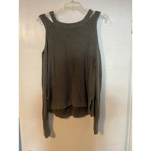 hollister open shoulder sweater